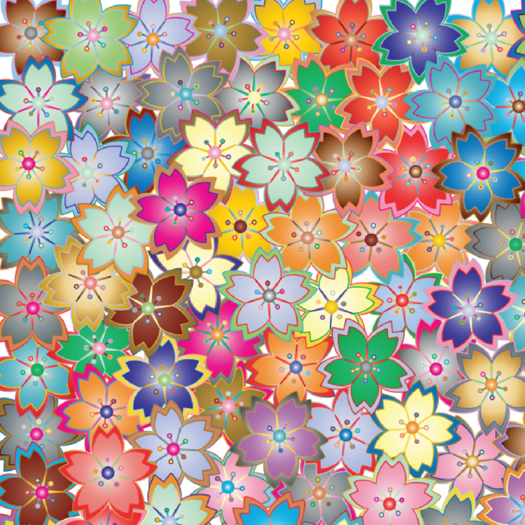 Colorful abstract floral pattern
